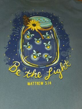Girlie Girl Originals, Large, Be The Light Mason Jar Long Sleeve